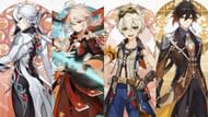 Arlecchino, Kazuha, Bennett, and Zhongli (Image via HoYoverse)